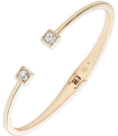 Lauren Ralph Lauren Gold Tone Crystal Stone Cuff Bracelet