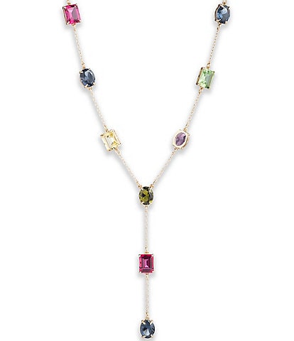 Lauren Ralph Lauren Gold Tone Multi Stone Y Necklace