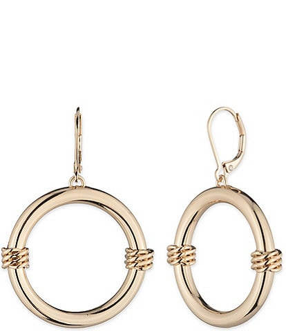 Lauren Ralph Lauren Gold Tone Open Drop Earrings