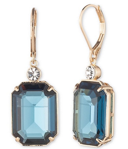 Lauren Ralph Lauren Gold Tone Stone Crystal Drop Earrings
