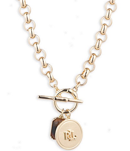 Lauren Ralph Lauren Gold Tone Tortoise Collar Necklace