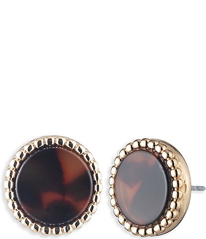 Lauren Ralph Lauren Gold Tone Tortoise Stud Earrings