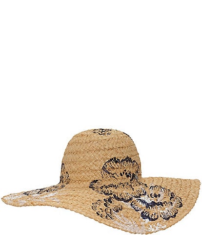 Lauren Ralph Lauren Hand Painted Raffia Sun Hat