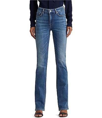 Lauren Ralph Lauren Patchwork Relaxed Fit Tapered Leg Roll Cuff Jeans |  Dillard's