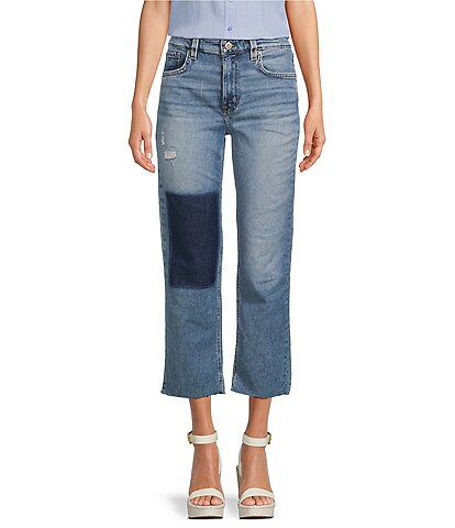Lauren Ralph Lauren High Rise Straight Cropped Jeans
