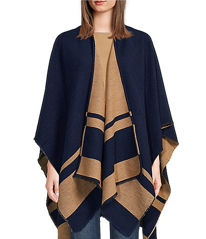 Lauren Ralph Lauren Hotel Logo Stripe Ruana