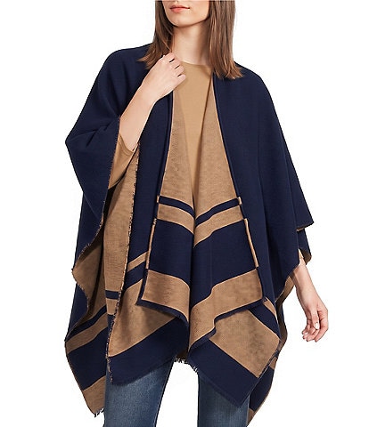 Lauren Ralph Lauren Hotel Logo Stripe Ruana