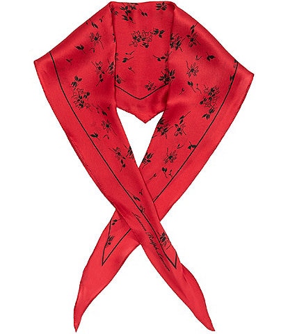 Lauren Ralph Lauren Ink Floral Small Diamond Scarf