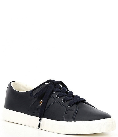 Lauren Ralph Lauren Jason II Logo Detail Leather Lace-Up Sneakers