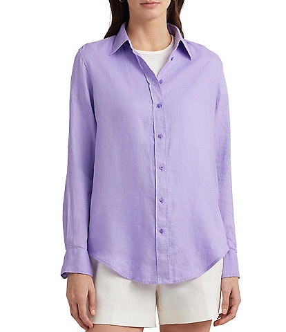 Lauren Ralph Lauren Karrie Linen Button Down Shirt