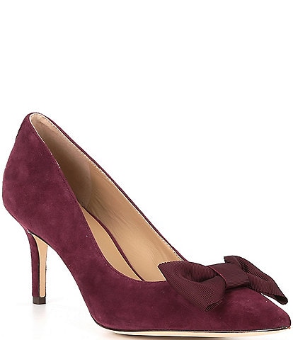 Lauren Ralph Lauren Lanette Bow-Trim Suede Pumps