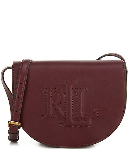 Lauren Ralph Lauren Witley Leather Medium Embossed Logo Crossbody Bag