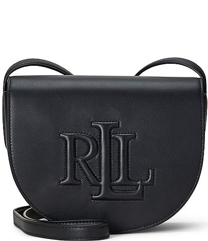 Lauren Ralph Lauren Leather Medium Embossed Logo Witley Crossbody Bag