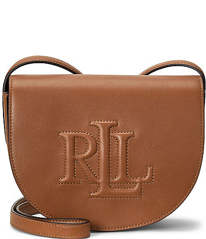 Lauren Ralph Lauren Leather Medium Embossed Logo Witley Crossbody Bag