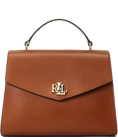 Lauren Ralph Lauren Leather Medium Farrah Satchel Bag