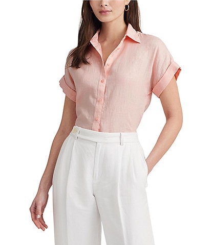 Lauren Ralph Lauren Linen Dolman Sleeve Shirt