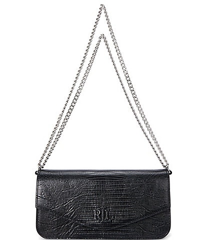 Lauren Ralph Lauren Lizard-Embossed Medium Sawyer Shoulder Bag