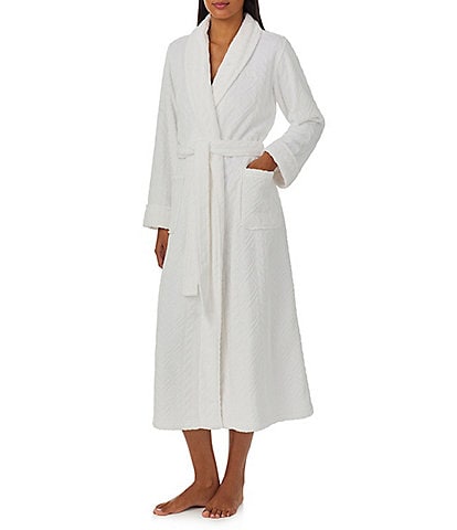 Lauren Ralph Lauren Long Sleeve Shawl Collar Long Robe