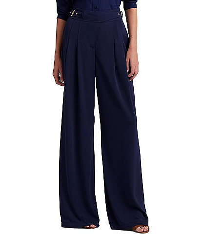 DKNY Womens Navy Stretch Pocketed Metallic Wide-leg Cropped Elastic-waist  High Waist Pants XXS 