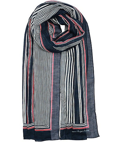 Lauren Ralph Lauren Mixed Stripe Scarf Wrap