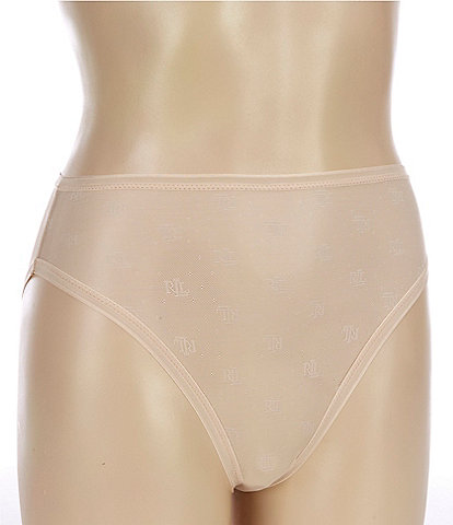 Lauren Ralph Lauren Monogram Sheer High Waisted Bikini