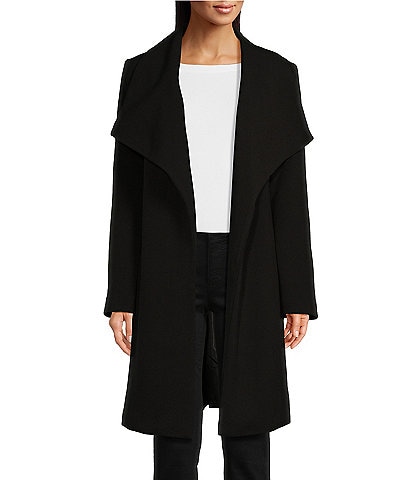 Lauren Ralph Lauren Oversize Shawl Collar Belted Wrap Coat