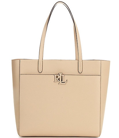 Lauren Ralph Lauren Cameryn Pebbled Leather Large Tote Bag