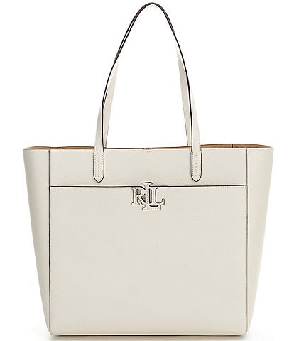 Lauren Ralph Lauren Cameryn Pebbled Leather Large Tote Bag