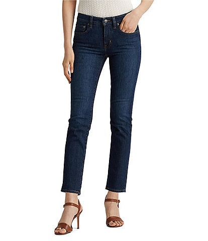 Lauren Ralph Lauren Plus Size Premier Stretch Denim Straight Leg Jeans