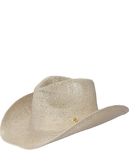 Lauren Ralph Lauren Platino Shine Cowboy Straw Hat