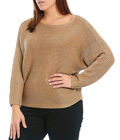 Plus size 2025 gold metallic sweater