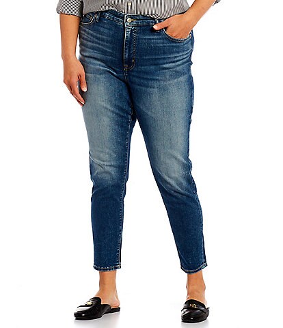 Lauren Ralph Lauren Plus Size High Rise Skinny Leg Crop Jeans