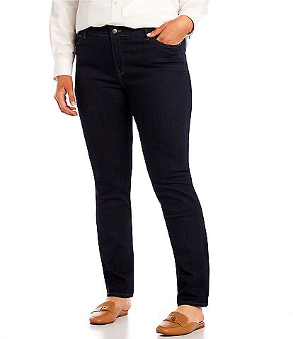 Lauren Ralph Lauren Plus Size Stretch Denim Premier Straight-Leg Jeans |  Dillard's