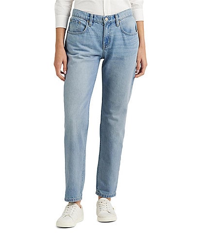 Lauren Ralph Lauren Relaxed Tapered Mid Rise Ankle Jeans