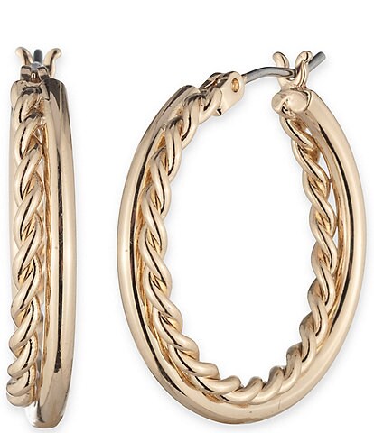 Lauren Ralph Lauren Rope Twist Hoop Earrings