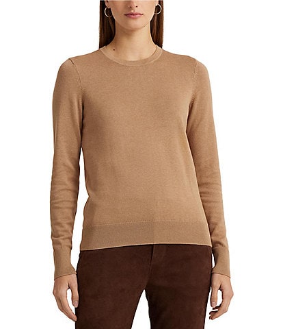 Lauren Ralph Lauren Shavonne Body Skimming Crew Neck Long Sleeve Ribbed Sweater