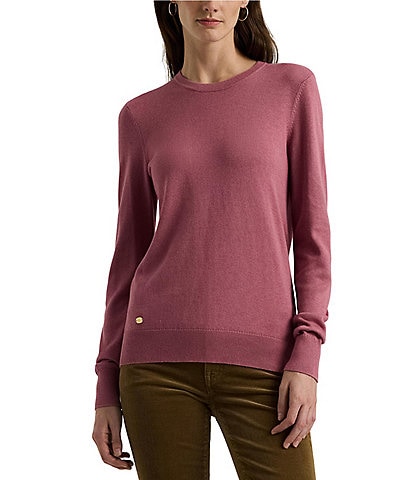 Lauren Ralph Lauren Shavonne Body Skimming Crew Neck Long Sleeve Ribbed Sweater