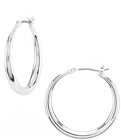 Lauren Ralph Lauren Silver Gradual Hoop Earrings