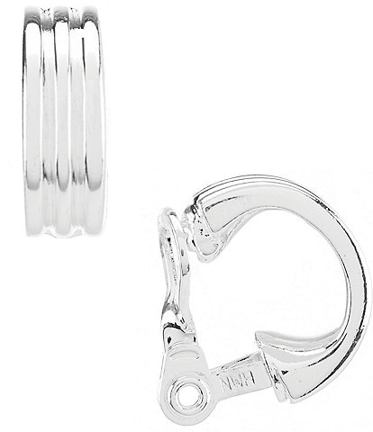 Lauren Ralph Lauren Silver Hoop Clip-On Earrings