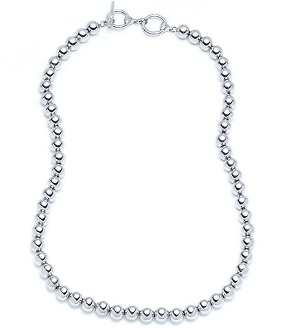 Lauren Ralph Lauren Silver Tone Bead Collar Necklace
