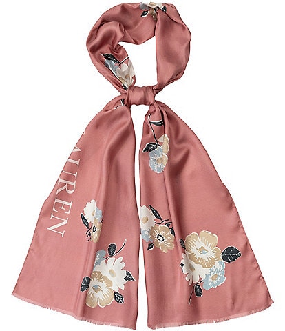 Lauren Ralph Lauren Spring Floral Silk Oblong Scarf