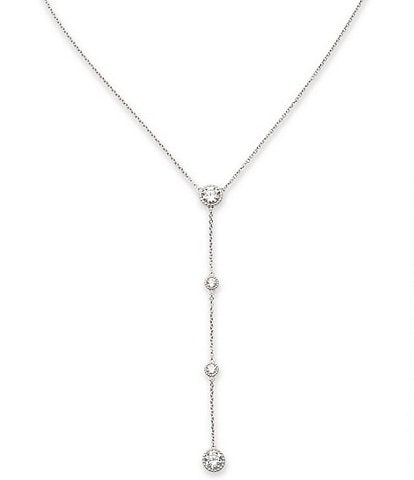 Lauren Ralph Lauren Sterling Silver CZ Y Necklace