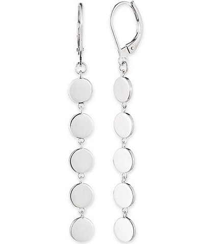 Lauren Ralph Lauren Sterling Silver Disc Linear Earrings