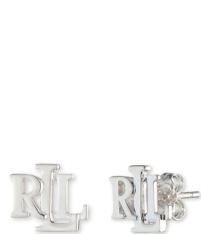 Lauren Ralph Lauren Sterling Silver LRL Stud Earrings