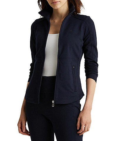 Lauren Ralph Lauren Stretch Cotton-Blend Zipper Front Jacket