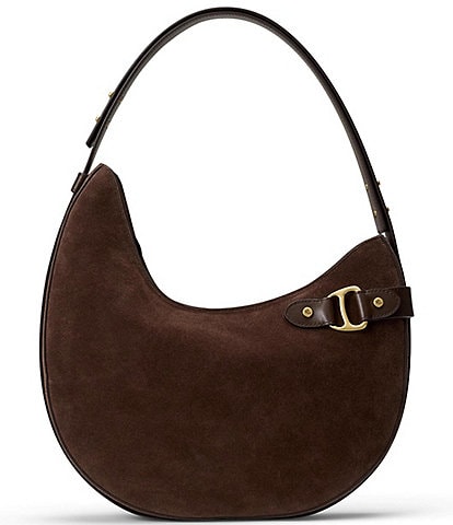 Lauren Ralph Lauren Tasha Large Suede Shoulder Bag