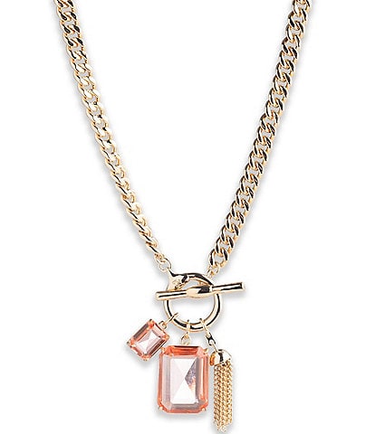 Lauren Ralph Lauren Rhinestone Toggle Pendant Necklace