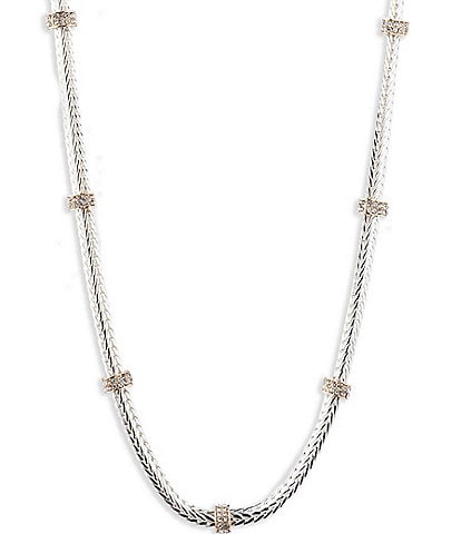 Lauren Ralph Lauren Two Tone Crystal Rondelle Collar Necklace