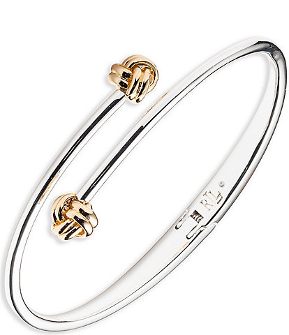 Lauren Ralph Lauren Two Tone Knot Bypass Bangle Bracelet