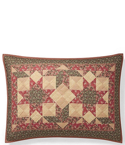 Lauren Ralph Lauren Winslow Geometric Floral Patterned Reversible Sham